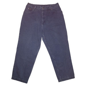 Vintage High Waisted Jeans size 14 Cropped Dark Wash Ultra Hi Rise Tapered